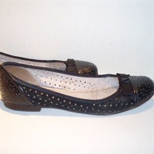 Marc Jacobs Black Leather and Suede Flats/Shoes 9M